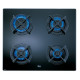 TEKA Encimera polivalente  CRISTAL GAS POLIV. CGC 4G AI AL NAT. 10205219, 4 zonas, Negro